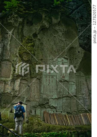 山寺までの参道(石段) 山寺までの参道(石段) 127820577