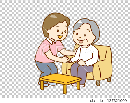 Visiting care, caregivers who watch over the elderly 127821009
