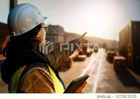 working in container terminal working in container terminal 127821310