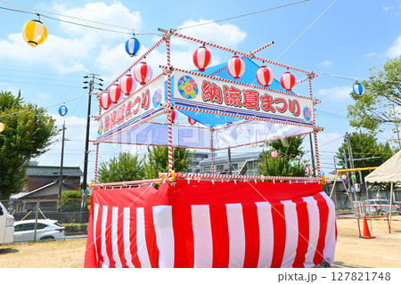 日本の夏 盆踊りのやぐら 日本の夏 盆踊りのやぐら 127821748