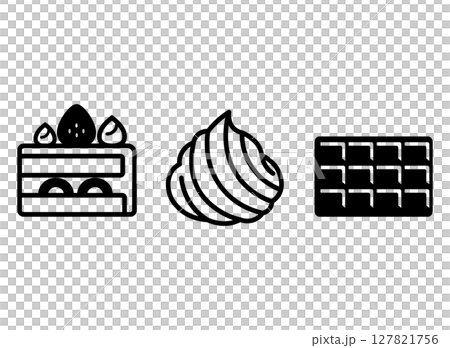 Shortcake whipped cream chocolate icon Shortcake whipped cream chocolate icon 127821756