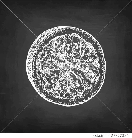 Passionfruit chalk sketch 127822824