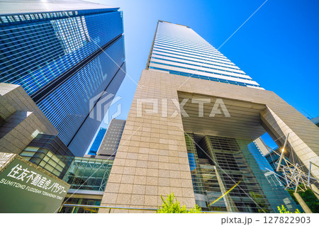 日本の東京都市景観 新時代に希望の光…住友不動産虎ノ門タワーなどを望む 127822903