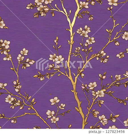 白い花柄 127823456