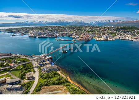 Bridge of city Tromso, Norway Bridge of city Tromso, Norway 127823921