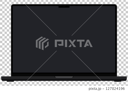 從正面看到的帶有相機的筆記型電腦的插圖向量 從正面看到的帶有相機的筆記型電腦的插圖向量 127824196