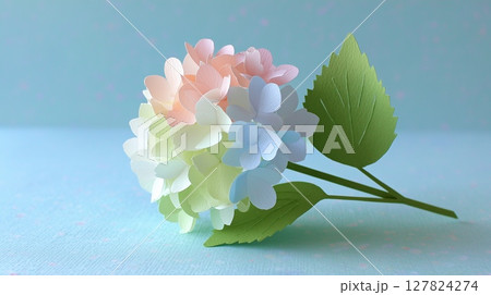 紫陽花のペーパークラフト 127824274