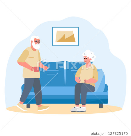 Elderly Couple Together Caring Relationships Love Elderly Couple Together Caring Relationships Love 127825170