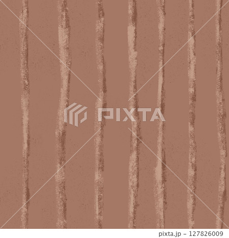 Seamless hand drawn beige brown abstract pattern. Monochrome geometric lines stripes snake curves. For modern minimalist decor wrapping paper textile wallpaper. Elegant simple soft natural. 127826009
