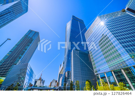 日本の東京都市景観 虎ノ門ヒルズステーションタワー(虎ノ門ヒルズ駅)や東京タワーなどを望む=21日 日本の東京都市景観 虎ノ門ヒルズステーションタワー(虎ノ門ヒルズ駅)や東京タワーなどを望む=21日 127826464