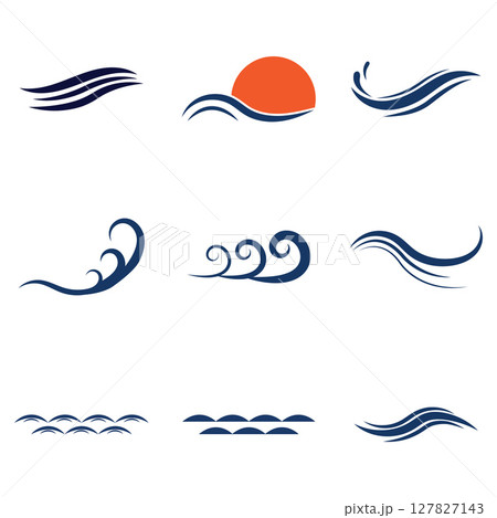 Wave Logo Vector Art, Icons, and Graphics 127827143