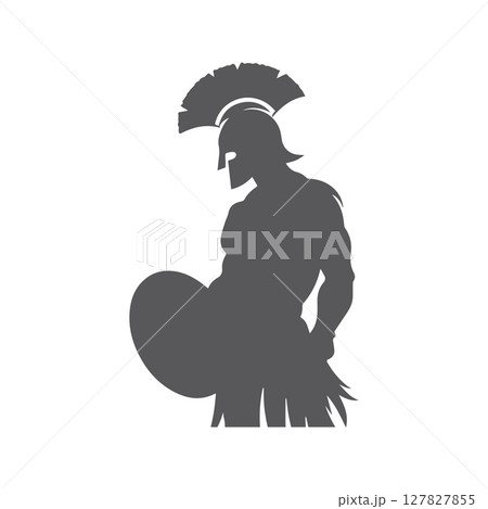 Spartan logo design template elements sparta vector Image 127827855