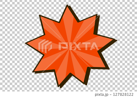 Starburst style speech bubble red vector illustration 127828122