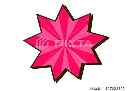 赤色のスターバースト風吹き出しのベクターイラスト 127828125