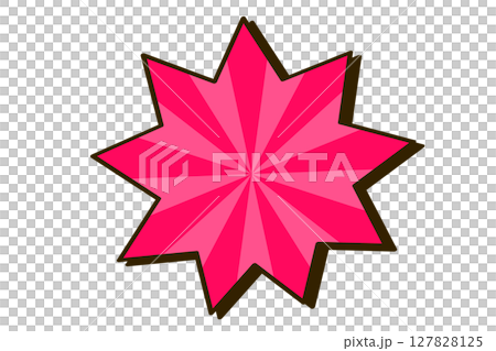 赤色のスターバースト風吹き出しのベクターイラスト 127828125