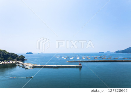 兵庫県たつの市御津町室津から見た瀬戸内海の風景 127828665