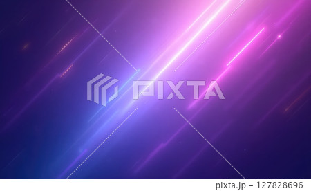 a close up of a red and blue light streaks through a dark background 127828696