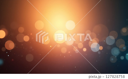 a bright orange sun setting over a field 127828758