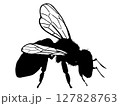 みつばちのシルエット 127828763