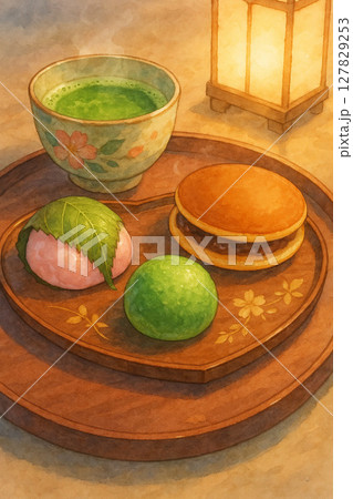 和菓子盛り合わせ 127829253