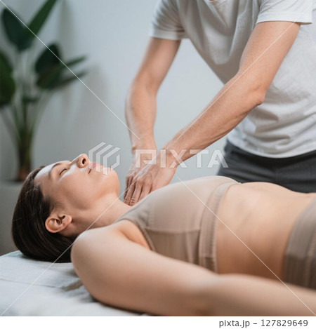 マッサージを受ける女性 マッサージを受ける女性 127829649