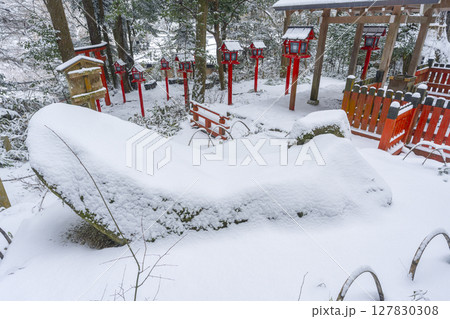 冬の京都　貴船神社結社　天の磐船 127830308