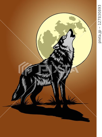 A Lone Wolf Under the Moon A Lone Wolf Under the Moon 127830893
