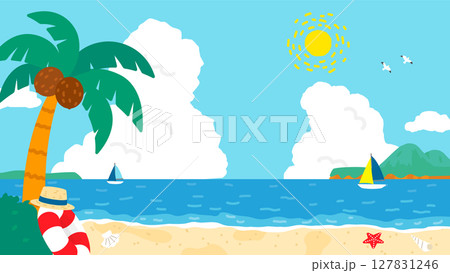 夏の海岸 127831246