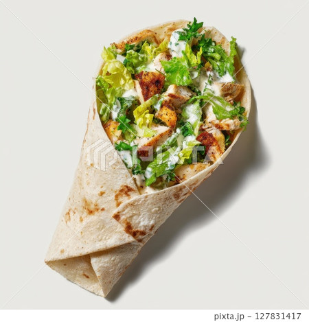 Cravable Chicken Caesar Wrap A Deliciously Fresh Healthy Meal on the Go Perfect for Lunch or Dinner 127831417