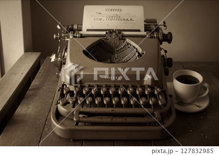 古いタイプライター 127832985