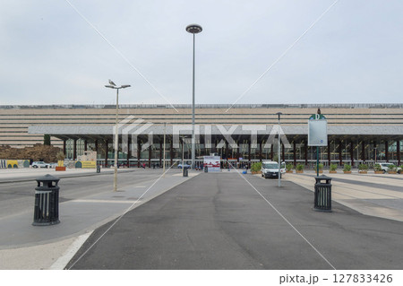 Roma Termini Station viewed from the Piazza dei Chinquecento in Rome, Italy. May 10, 2025 127833426