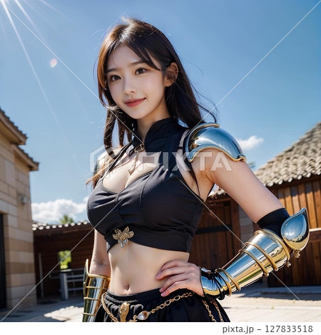 ハロウィンのコスチュームを着た女性 127833518