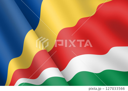 Seychelles waving flag 3d illustration Seychelles waving flag 3d illustration 127833566