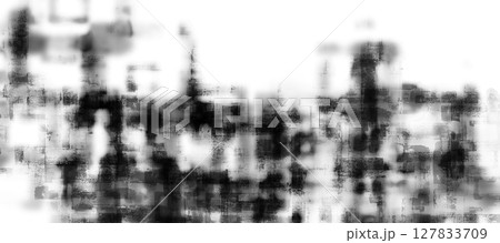 抽象的　水墨屏風画 127833709