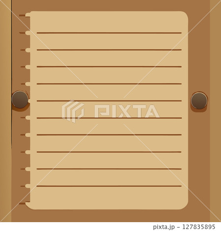 Old notebook sheet image. Vector illustration. 127835895