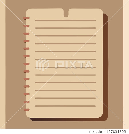 Old notebook sheet image. Vector illustration. 127835896