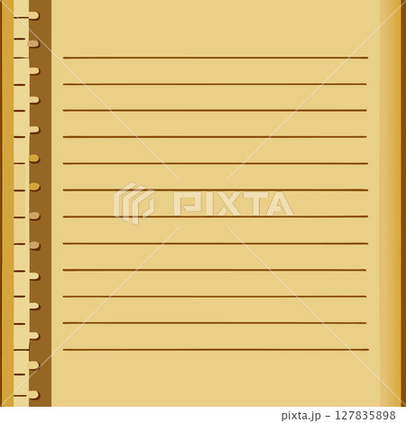 Old notebook sheet image. Vector illustration. 127835898