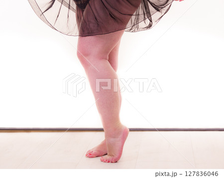 Fat woman legs only Fat woman legs only 127836046