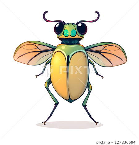 ladybug isolated on white background 127836694