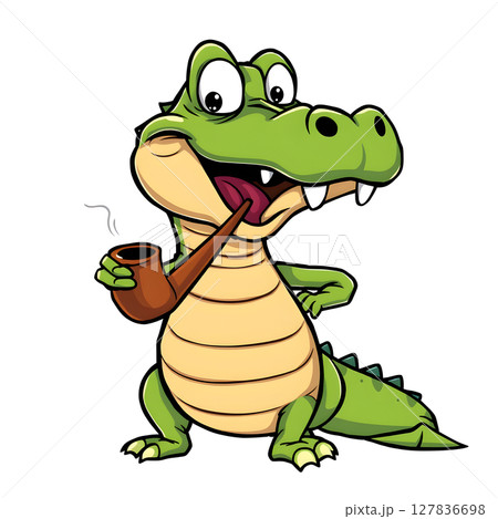 cartoon frog with big 127836698