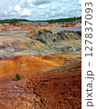 Quarry for the extraction of multi-colored clay 127837093