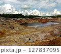 Quarry for the extraction of multi-colored clay 127837095
