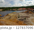 Quarry for the extraction of multi-colored clay 127837096