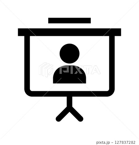 プレゼンテーション、自己紹介、人事評価のアイコン プレゼンテーション、自己紹介、人事評価のアイコン 127837282
