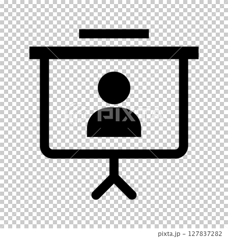 プレゼンテーション、自己紹介、人事評価のアイコン プレゼンテーション、自己紹介、人事評価のアイコン 127837282