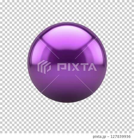 Shiny, reflective purple sphere with smooth...のイラスト素材 [127839936] - PIXTA