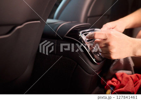 Thoroughly Cleaning the Interior Features of Your Luxury Car for a Fresh and New Appearance 127841461