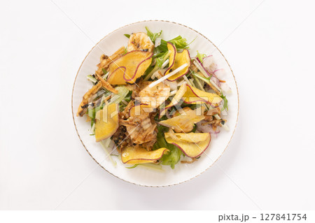 根菜チップスの和サラダ(さつまいも ごぼう) 根菜チップスの和サラダ(さつまいも ごぼう) 127841754