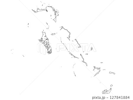 白地図　バハマ 127841884