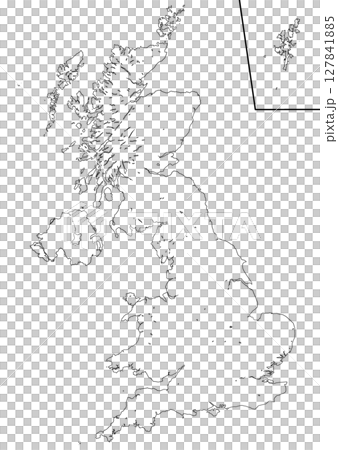 Blank map of the UK 127841885